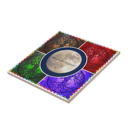 Onder August Skies... Tegeltje (Zijkant)