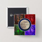 Onder August Skies... Vierkante Button 5,1 Cm (Voorkant /achterkant)