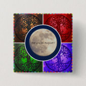 Onder August Skies... Vierkante Button 5,1 Cm (Voorkant)