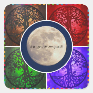 Onder August Skies... Vierkante Sticker