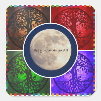 Onder August Skies... Vierkante Sticker