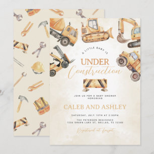 Onder Baby shower van de bouwnijverheid Kaart