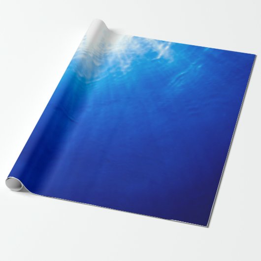 Onder blauwe, diepe duik cadeaupapier (Uitgerold)