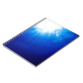 Onder blauwe, diepe duik notitieboek (Linkerzijde)