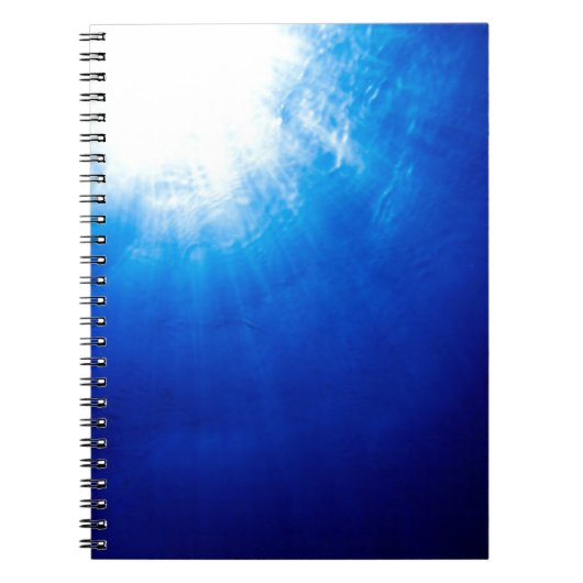 Onder blauwe, diepe duik notitieboek (Voorkant)
