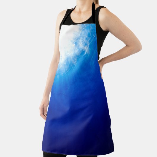 Onder blauwe, diepe duik schort (Insitu)