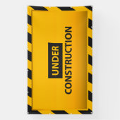 Onder bouw geel gevaar groot spandoek (Verticaal)