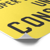 Onder bouw om het even welke Age Birthday Teken Poster (Hoek)