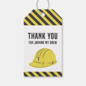 Onder bouwafval wordt elke dag een etmaal gesleurd cadeaulabel (Voorkant)