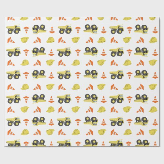 Onder bouwafval wordt elke dag een etmaal gesleurd cadeaupapier (Vlak)