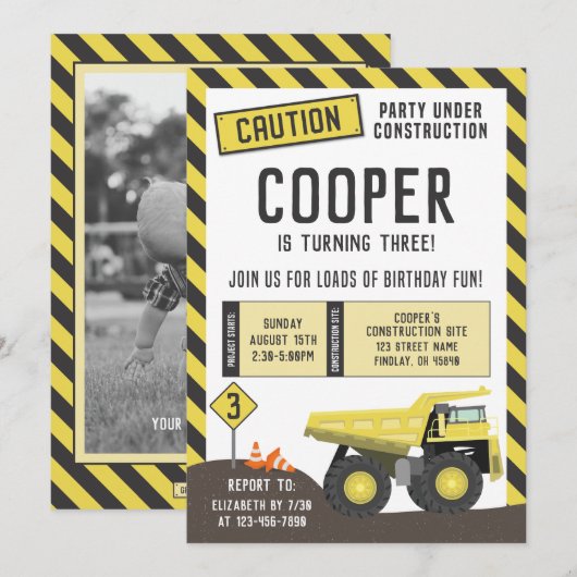 Onder bouwafval wordt elke dag een etmaal gesleurd kaart (Voorkant / Achterkant)