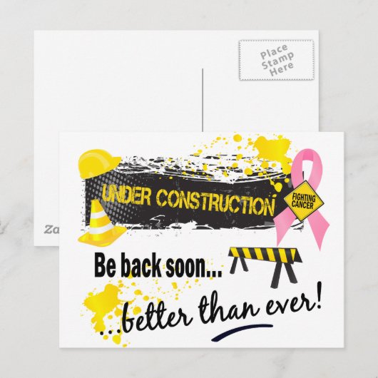 Onder bouwborstkanker briefkaart (Voorkant / Achterkant)