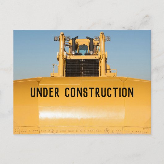Onder bouwBulldozer Briefkaart (Voorkant)