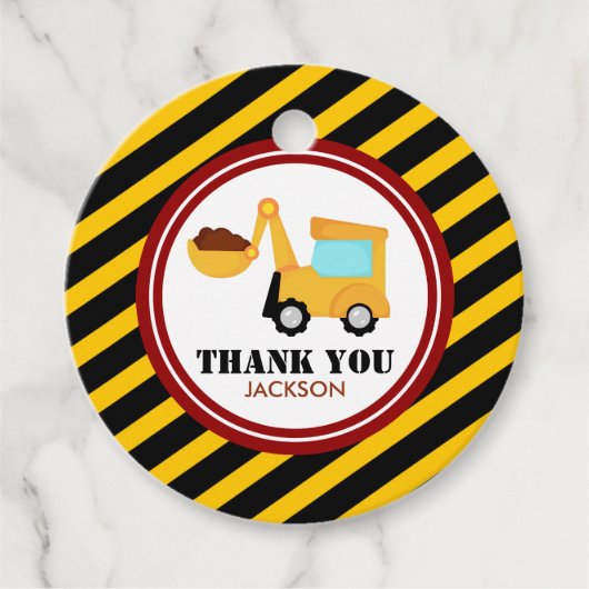 ONDER BOUWEN, Baby shower van zeedagen Bedankjes Labels (Voorkant)