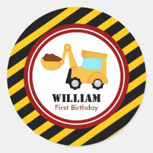 ONDER BOUWEN, Baby shower van zeedagen Ronde Sticker