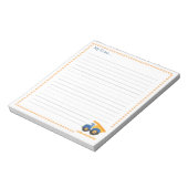 Onder Bouwnijverblauw vrachtwagen Notitieblok (Linkerzijde)