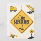 Onder Bouwnijverheid. Birthday Kaart (Achterkant)