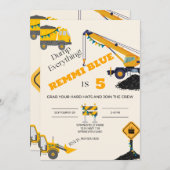 Onder Bouwnijverheid. Birthday Kaart (Voorkant / Achterkant)