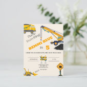 Onder Bouwnijverheid. Eenzijdige verjaardag Briefkaart (Staand voorkant)