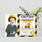 Onder Bouwnijverheid Foto van Birthday Kaart (Staand voorkant)