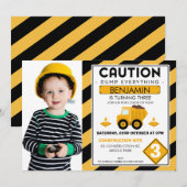 Onder Bouwnijverheid Foto van Birthday Kaart (Voorkant / Achterkant)