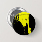 Onder Bouwnijverheid - Geel Ronde Button 5,7 Cm (Voorkant /achterkant)
