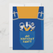 Onder Bouwnijverheid Handyman Birthday Party (Achterkant)