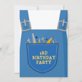 Onder Bouwnijverheid Handyman Birthday Party (Achterkant)