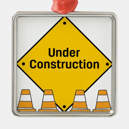 Onder Bouwnijverheid met Conen Metalen Ornament (Voorkant)