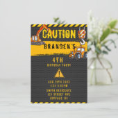 Onder Bouwnijverheid, vrachtwagens, feest 3 Kaart (Staand voorkant)