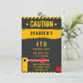 Onder Bouwnijverheid, vrachtwagens, feest 4 Kaart (Staand voorkant)