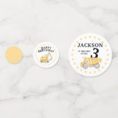 Onder bouwplaats vrachtwagens jongen verjaardagsta confetti (Voorkanten)