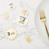 Onder bouwplaats vrachtwagens jongen verjaardagsta confetti (Groep)