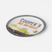 Onder bouwtrekker elke dag een leeftijd papieren bordje (Gekanteld)