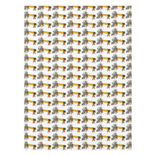 Onder bouwvakrechthoek tafelkleed (Voorkant)