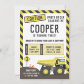 Onder bouwwagen met een 'Birthday'-wagen Kaart (Voorkant)