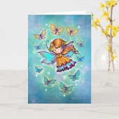 Onder Butterflies Sweet Fairy van Molly Harrison Kaart (Gele Bloem)