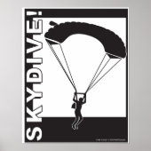 Onder Canopy SkyDive. Poster (Voorkant)
