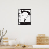 Onder Canopy SkyDive. Poster (Keuken)