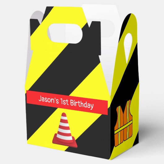 Onder constructie Concrete mixer Birthday party Bedankdoosjes (Geopend)