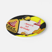 Onder constructie Concrete mixer Birthday party Papieren Bordje (Gekanteld)