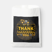 Onder constructie Dank u graafmachine Verjaardag Bedankzakje (Voorkant)