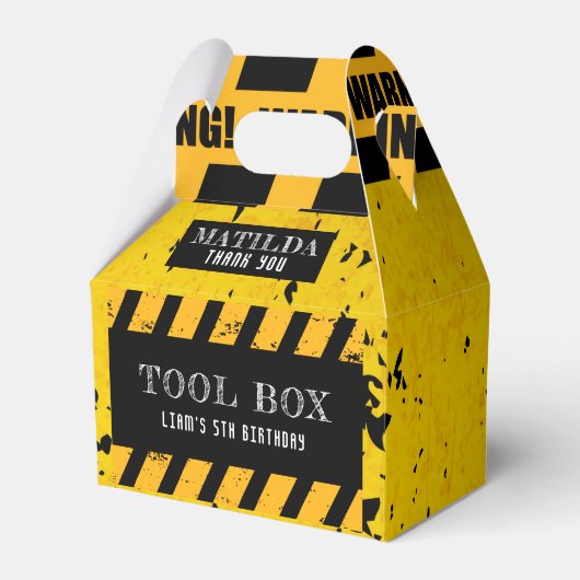 Onder constructie gereedschapskist gepersonaliseer bedankdoosjes (Voorkant Zijde)