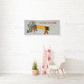 Onder constructie Leuke Cartoon Mouse Personaliser Spandoek (Insitu)