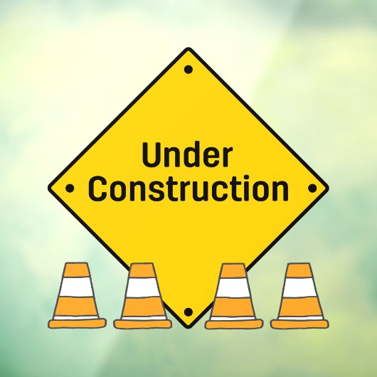 Onder Constructie met het Waarschuwingsvenster van Raamsticker (Vel 3)