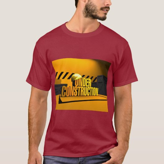 Onder constructie ontwerp – Dromen bouwen in stijl T-shirt (Voorkant)