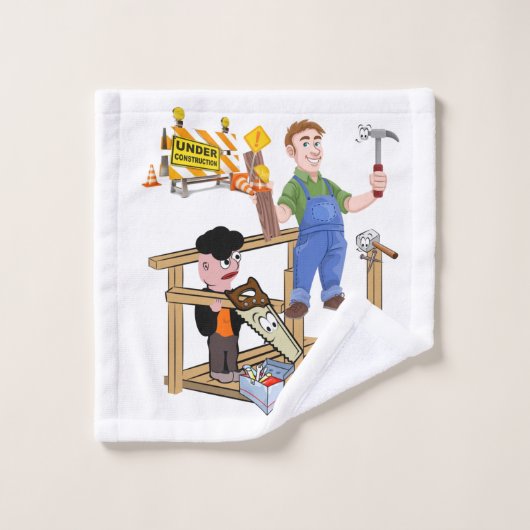 Onder constructie timmerman badkamer handdoek sets (Wasdoekje)