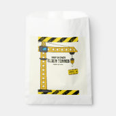 Onder constructie Tower Cranes Baby shower Bedankzakje (Voorkant)