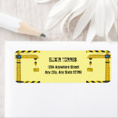 Onder constructie Tower Cranes Baby shower Etiket (Insitu)