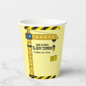 Onder constructie Tower Cranes Baby shower Papieren Bekers (Voorkant)